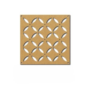 Imagem de Placas Vazadas Decorativas MDF 3mm Kit 6, 12 e 18 - Ambiente Único Elegante (005,Kit 18pçs-29cm x 29cm)