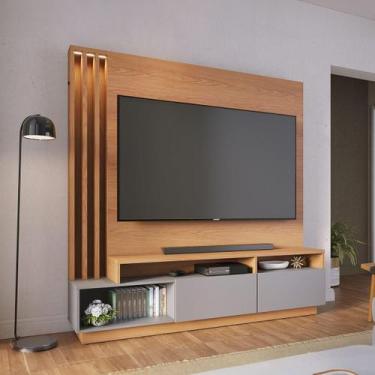 Imagem de Estante Home TV até 65 Pol com Led 180x184cm Humaitá Colibri,  Freijó/