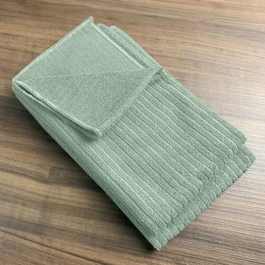 Imagem de Kit 4 Pano Copa Pia Cozinha Microfibra Absorve 40X48 Pra Vdo - IDEALIZ