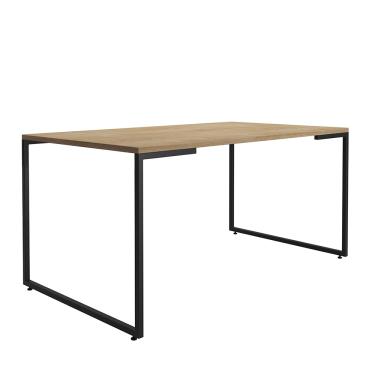 Imagem de Mesa Para Computador Escrivaninha Industrial Porto 160cm Natural/Preto - D'Rossi
