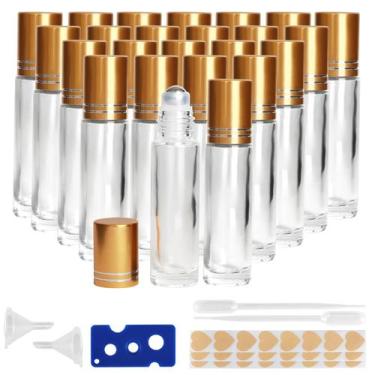 Imagem de Frascos de rolo de óleo essencial AGZHTYJQ 10mL de vidro x24