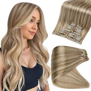 Imagem de Extensões de cabelo Clip in Full Shine Human Hair 20cm 120g