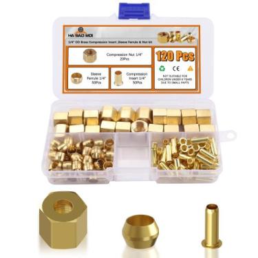 Imagem de Kit de sortimento de acessórios de compressão de 1/4 de polegada, 120 