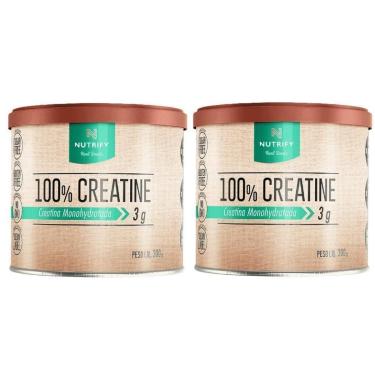 Imagem de Kit 2x 100% Creatine - Creatina Monohidratada - Nutrify 300g-Unissex