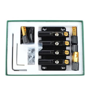 Imagem de Pilipane Conjunto de montagem de ponte de baixo de metal de substituição de 4 cordas com chaves de parafusos