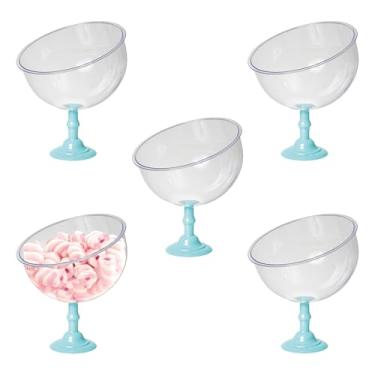 Imagem de 5 Baleiros 1,5l Taça Premium Bomboniere Acrílico Elegante (AZUL TIFFANY)