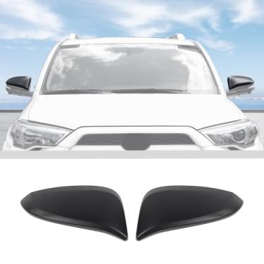 Imagem de JWWY Acabamento da capa do espelho retrovisor lateral do espelho externo adequado para Toyota 4Runner 2017-2024, Highlander e RAV4 2014-2019, acessórios externos ABS preto fosco 2 peças
