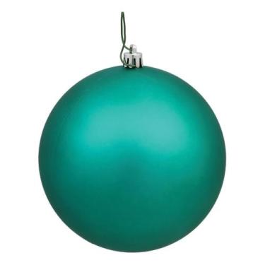 Imagem de Vickerman Ornamento de bola fosco azul-petróleo de 6 cm, 60 por caixa