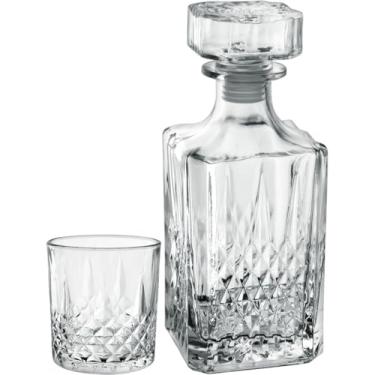 Imagem de KIT 7 PEÇAS GARRAFA/COPOS WHISKY HOME&CO VIDRO 750ML/340ML