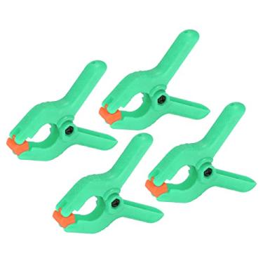 Imagem de Grampos de mola de 5 cm, pacote com 4 clipes de grampo de plástico flexíveis antiderrapantes e fortes para suporte, projetos faça-você-mesmo, fotografia, estúdio, artesanato, verde