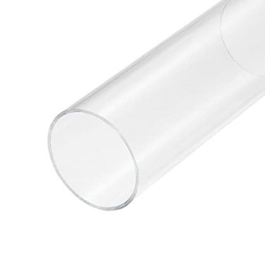 Imagem de Tubo redondo rígido transparente de acrílico 51 mm (2") ID 55 mm (2 3/40.6 cm) OD 15.2 cm para lâmpadas e lanternas, sistema de resfriamento de água
