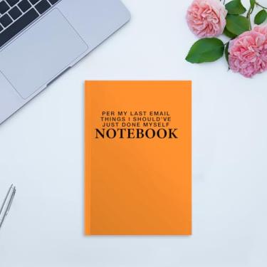 Imagem de Caderno de trabalho, anotações, anotações, acessórios de escritório engraçados, presentes para colega de trabalho, professor, amigo, amigo, aniversário, amizade, laranja, notas de capa 14 x 21 cm, 40