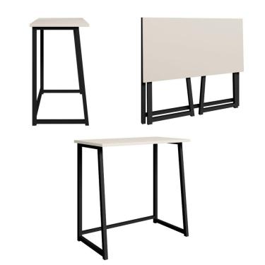 Imagem de Escrivaninha Computador Dobrável Escritório Home Office Fit Off White
