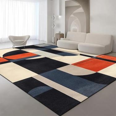 Imagem de Tapete geométrico grande para sala de estar, decoração de casa, estilo tapete para quarto, sofá macio, lateral, para crianças (180 x 200 cm (70 x 78 pol.)/hxx-250724005908)