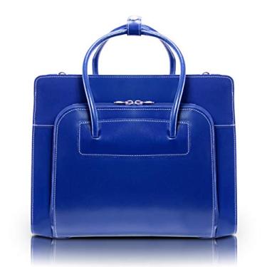 Imagem de McKLEIN Pasta de couro para laptop de 15 polegadas - Lake Forest - azul-marinho