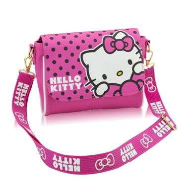 Imagem de Bolsa Sanrio Hello Kitty para meninas | Bolsa tiracolo pequena com alça ajustável | Linda bolsa Hello Kitty, bolsa infantil, bolsa de viagem leve para uso diário | Idades a partir de 3 anos