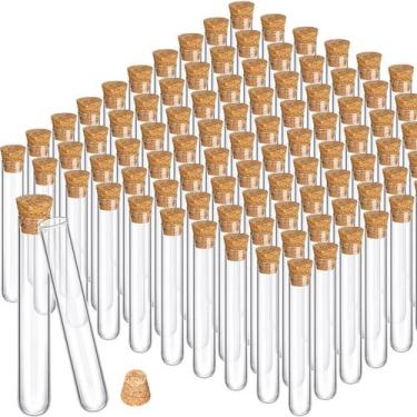 Imagem de Tubos de ensaio de vidro Thyle 100PCS com rolhas de cortiça 13mL (15x1