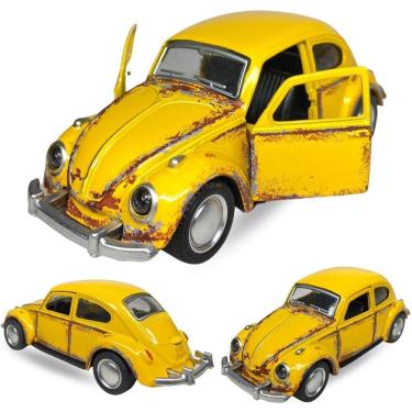 Imagem de Carrinho De Ferro Miniatura Fusca Envelhecido Abre Portas
