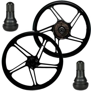 Imagem de Par de rodas de alumínio liga leve freio a disco CG150 CG160 Fan Titan