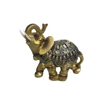 Imagem de Estatua Elefante Indiano Em Resina Sorte Sabedoria 9cm - DyMultiShop, 