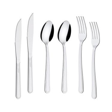 Imagem de Kit - Jogo De Facas, Garfos E Colheres Búzios 108 Peças Em Aço Inox Ibag - Tramontina