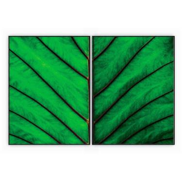 Imagem de Kit Com 2 Quadros Decorativos Florais Com Moldura Para Sala Quarto Escritório 92x122 Floral 017