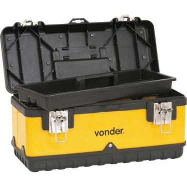 Imagem de Caixa Metálica Ferramentas Baú 380x160x180mm Bandej Vonder