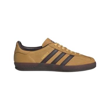 Imagem de adidas Tênis masculino Gazelle Indoor, Aveia/marrom escuro/marrom escuro, 44