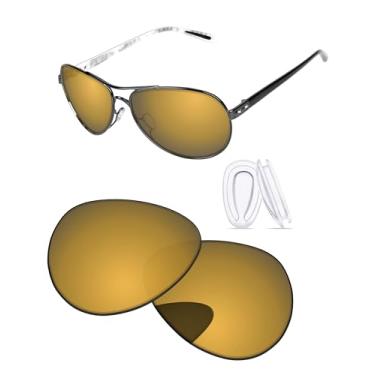 Imagem de PapaViva Lentes de substituição para óculos de sol Oakley Feedback OO4079 59 mm Bronze Gold Pro + Polarizado antirreflexo