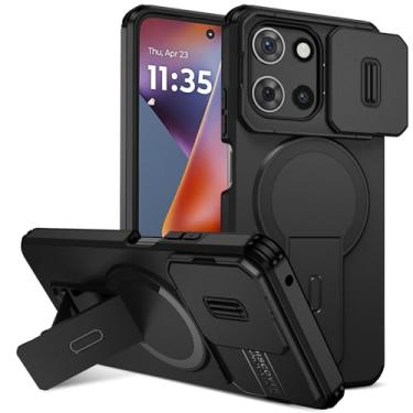 Imagem de Starhemei Capa para Moto G 5G 2025, Moto G 5G 2026, com capa protetora para câmera e suporte, capa de telefone de camada dupla com absorção de choque compatível com Motorola Moto G Play 5G 2026 (preto
