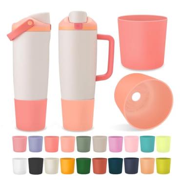 Imagem de Kaitiaki 2 peças de bota superior de silicone para Owala 1,134 g 850 g FreeSip Sway Tumblers, acessórios de manga inferior de garrafa antiderrapante para a maioria dos suportes de copo de carro, livre