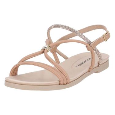 Imagem de Sandalia Feminina Rasteira Tira Brilho Moderna Piccadilly