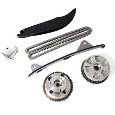 Imagem de AUCERAMIC 24321-2E010 24350-2E700 Kit de corrente de distribuição do motor com engrenagens CVVT de admissão e escape apto para Hyundai Elantra 2017-2020 2018-2021 kona 2017-2022 Kia Forte Forte5 2.0L