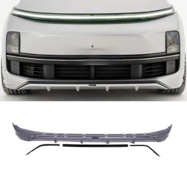 Imagem de Spoiler do para-choque dianteiro traseiro do carro difusor saia lateral peça modificação labial compatível com L8-YOFER Spoiler de teto traseiro acessórios para carro (Spoiler de para-choque dianteiro