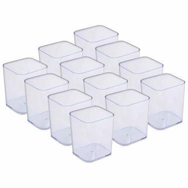 Imagem de Porta Lápis Objetos Multiuso Cristal Dello Kit Com 12 Peças