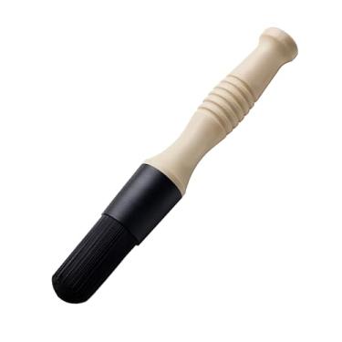 Imagem de Escova de lavagem de peças de carro, escova de limpeza de peças de cabeça de bala para limpar o interior do carro, peças de motor, rolamento de roda, barcos, sujeira doméstica (bege/preto)
