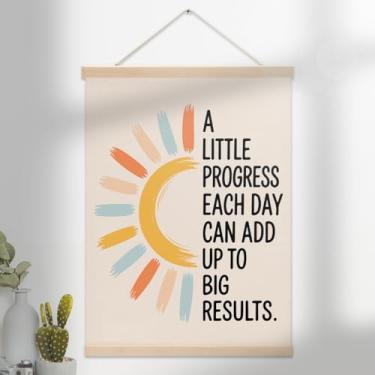 Imagem de HKDGVRTB Decoração de parede de afirmações positivas motivacionais, arte inspiradora para grandes resultados, citações motivacionais para escritório, sala de aula, casa, decoração de escritório fofa