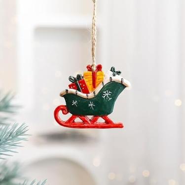 Imagem de Decorações de Natal Resina Pequena Casa Micro Paisagem Resina Casa Pequenos Ornamentos Boneco de Neve Alce Papai Noel