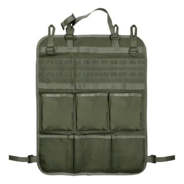 Imagem de Tuxihapp Painel tático Molle organizador traseiro para assento de carro, protetor de assento dianteiro impermeável com vários bolsos, tapete universal para crianças/animais de estimação, bolsa de
