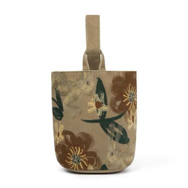 Imagem de yartlab Hobo Tote Bag Canvas Tote Bolsas Balde Bolsas para Mulheres Moda Bolsa de Ombro Lona Bolsa Bolsa Primavera, Marrom claro