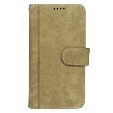 Imagem de FWYANZH Capa carteira para Xiaomi 17 Pro Max/17 Pro/17, capa de couro multicartão com fecho magnético flip suporte capa de proteção de corpo inteiro, amarelo, 17 Pro