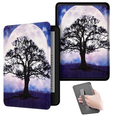 Imagem de Akacy Capa com padrão pintado com alça para o novo Kindle de 6 polegadas (11ª geração, versão 2022/2024), capa de PU ultraleve com despertar/hibernar automático para Kindle 2022/2024 (38)