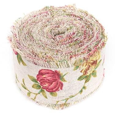 Imagem de AUNMAS Fita Floral, Tecido de Juta Com Estampas de Rosas, 10m para Casamento e Artesanato