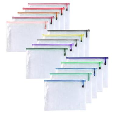 Imagem de Niziting -15 unidades, bolsa de plástico com zíper, bolsa para documentos, preta (multicolorida, 7,6 cm x 12,7 cm)