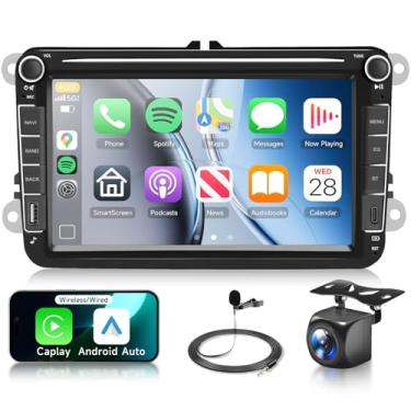 Imagem de Rádio Android 13 4G + 64G de 8 polegadas para VW Volkswagen Seat Golf Passat Jetta Beetle carro estéreo sem fio Carplay Android Auto, 5.0Bluetooth DSP 32EQ, tela sensível ao toque IPS 1280 x 720P