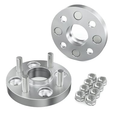 Imagem de Cmd motoring Espaçadores de roda de 1" (25 mm) 4 x 100 4 x 3,9 - Espaçador CNC 6061-T6 centralizado no cubo | Furo central de 57,1 mm | Pinos M12 x 1,5 | Compatível com Chevrolet/Dodge/Pontiac/Saturn