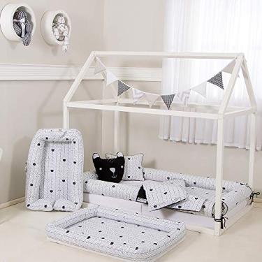 Imagem de Kit Montessoriano Rolinho Solteiro 4 Peças Aisha Preto, Biramar Baby