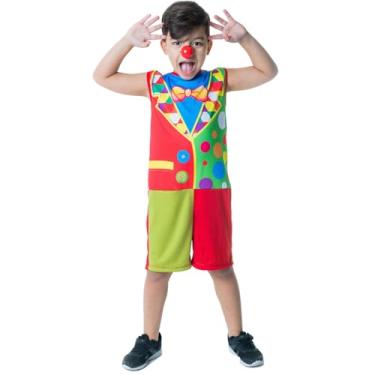 Imagem de Kit Roupa Fantasia Infantil de Palhaço, Tamanho P, Fantasias Infantis para Carnaval e Festas