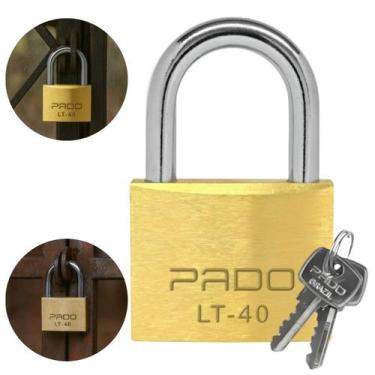 Imagem de Kit 5 Cadeado 40mm Mesmo Segredos Iguais Com 10 Chaves Pado