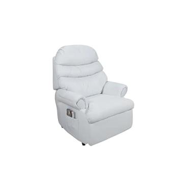 Imagem de Poltrona de Estética Reclinável Barão Cílios e Design de Sobrancelhas Corino Branco